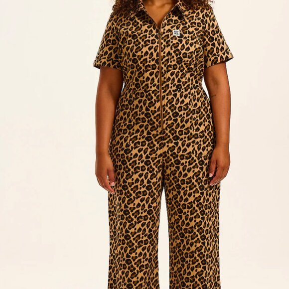 BNWT Lucy & Yak Ragan leopard jumpsuit US 14 - Picture 4 of 5